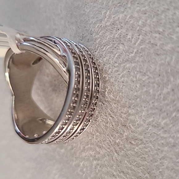 FINE JEWELRY STERLING SILVER 1/4 CTTW DIAMOND RING SIZE 7 - Picture 4 of 7